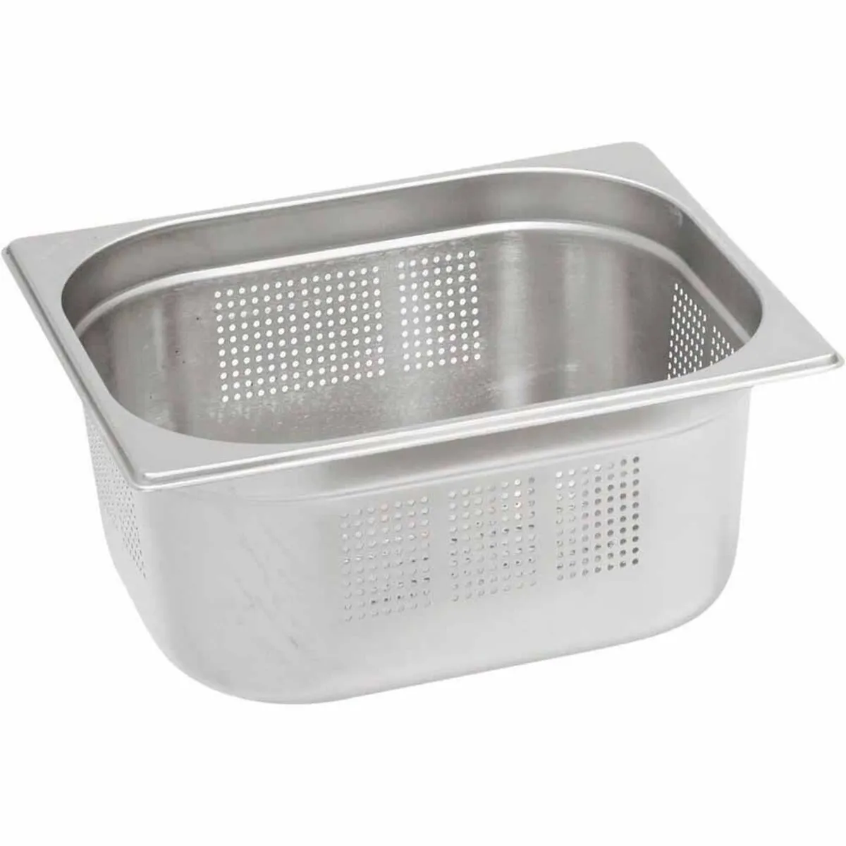 Stalgast Contenitori gastronorm in acciaio inox serie STANDARD, perforati/perforati; GN 1/2, 3.5 l, 32.5x26.5x6.5 cm (LxLxP); argento - immagine 1