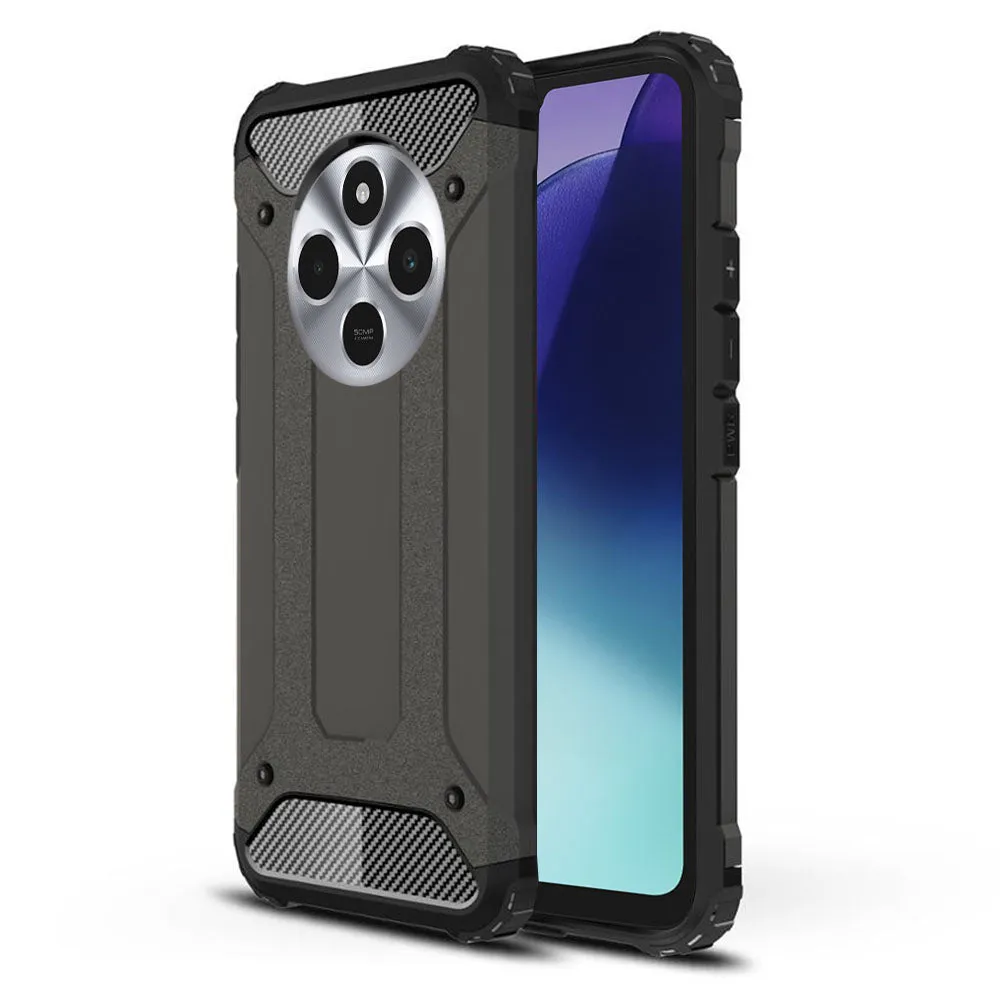 Custodia per Xiaomi Poco C75 / Redmi 14C, Techsuit, Hybrid Armor, Nera - immagine 1