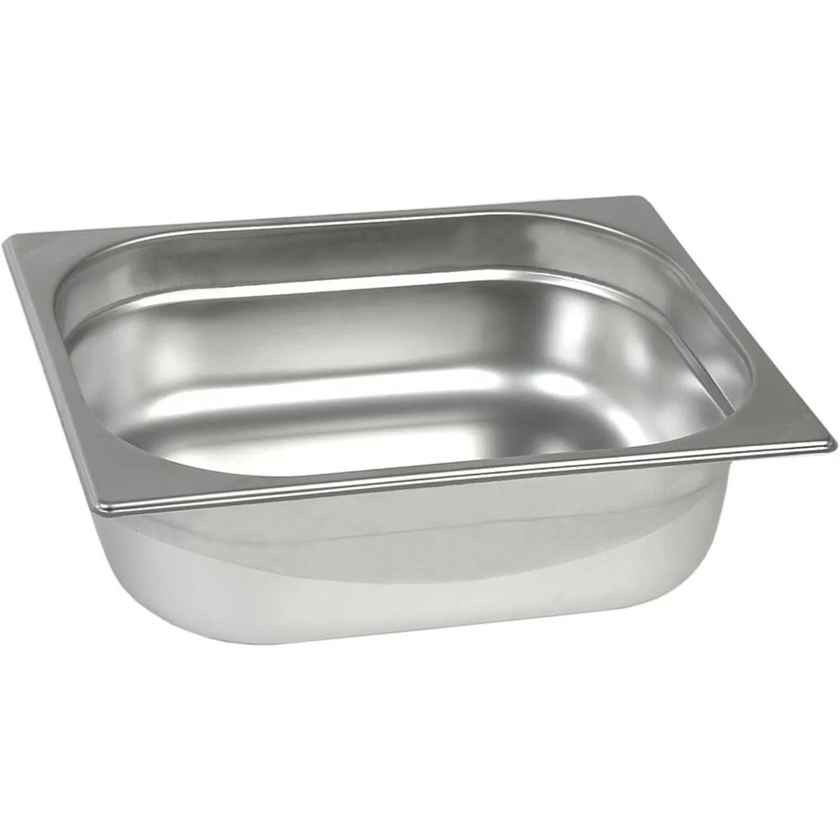 Stalgast Contenitori gastronorm in acciaio inox serie BASIC; GN 1/2, 1.2 l, 32.5x26.5x2 cm (LxLxP); argento - immagine 1