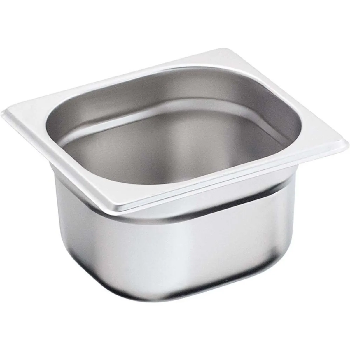 Stalgast Contenitori gastronorm in acciaio inox serie BASIC; GN 1/6, 2.8 l, 17.6x16.2x20 cm (LxLxP); argento - immagine 1