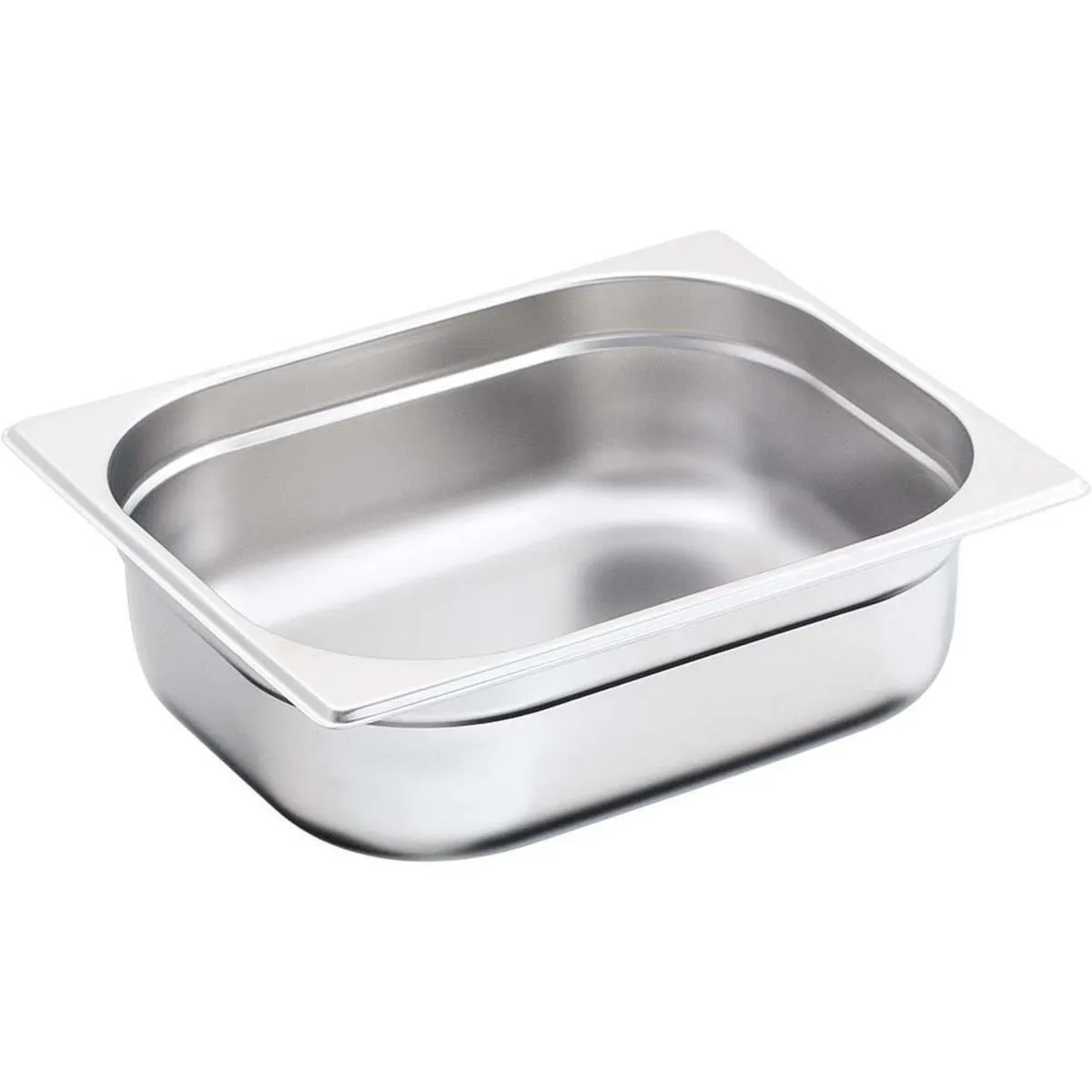 Stalgast Contenitori gastronorm in acciaio inox serie BASIC; GN 1/2, 8.5 l, 32.5x26.5x15 cm (LxLxP); argento - immagine 1