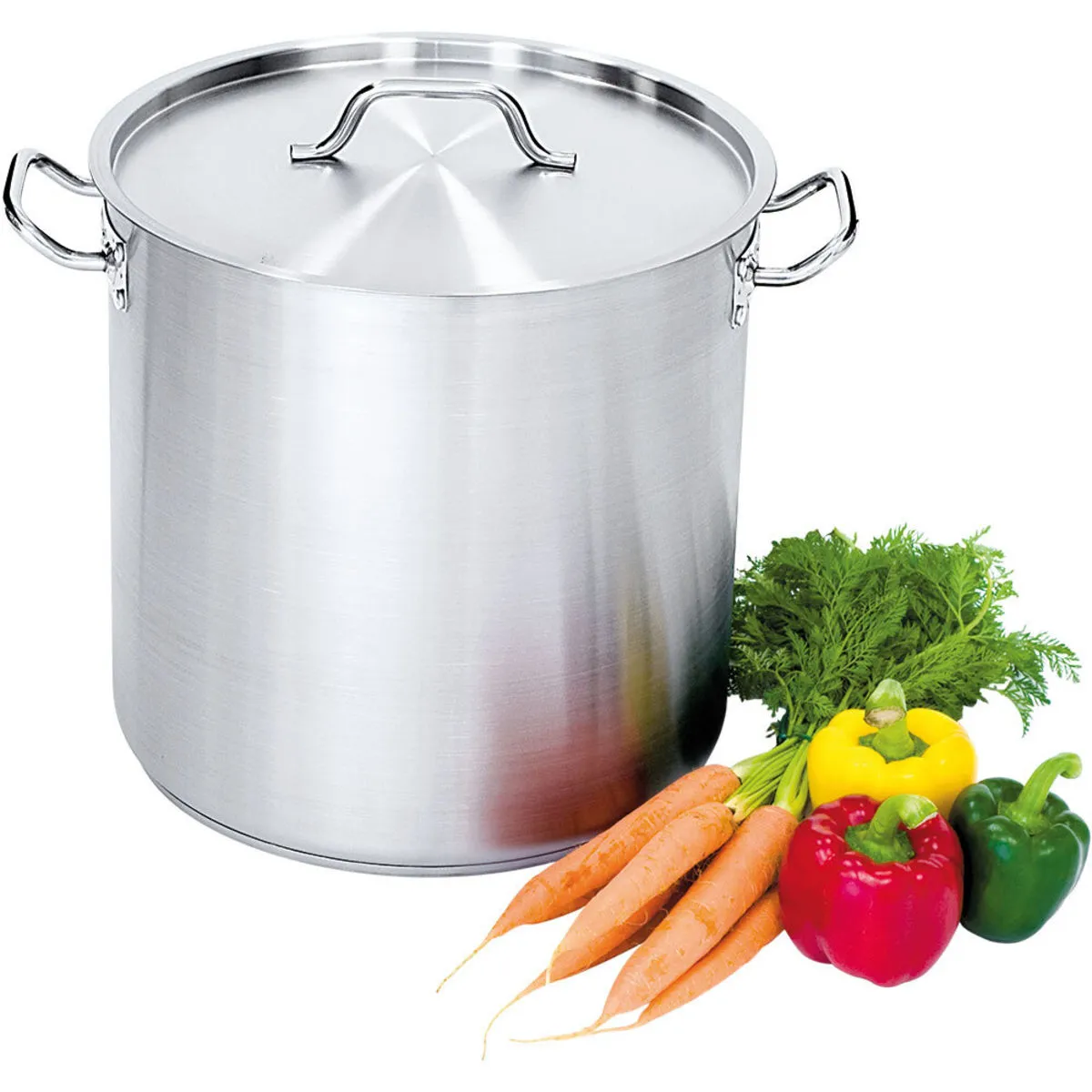 Stalgast Pentola per zuppa in acciaio inox , forma alta, con coperchio; 50.3 l, 40x40 cm (ØxH); argento - immagine 1