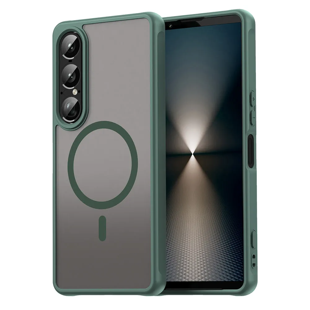Custodia MagSafe per Sony Xperia 1 VII, Techsuit, HaloFrost II, Verde - immagine 1