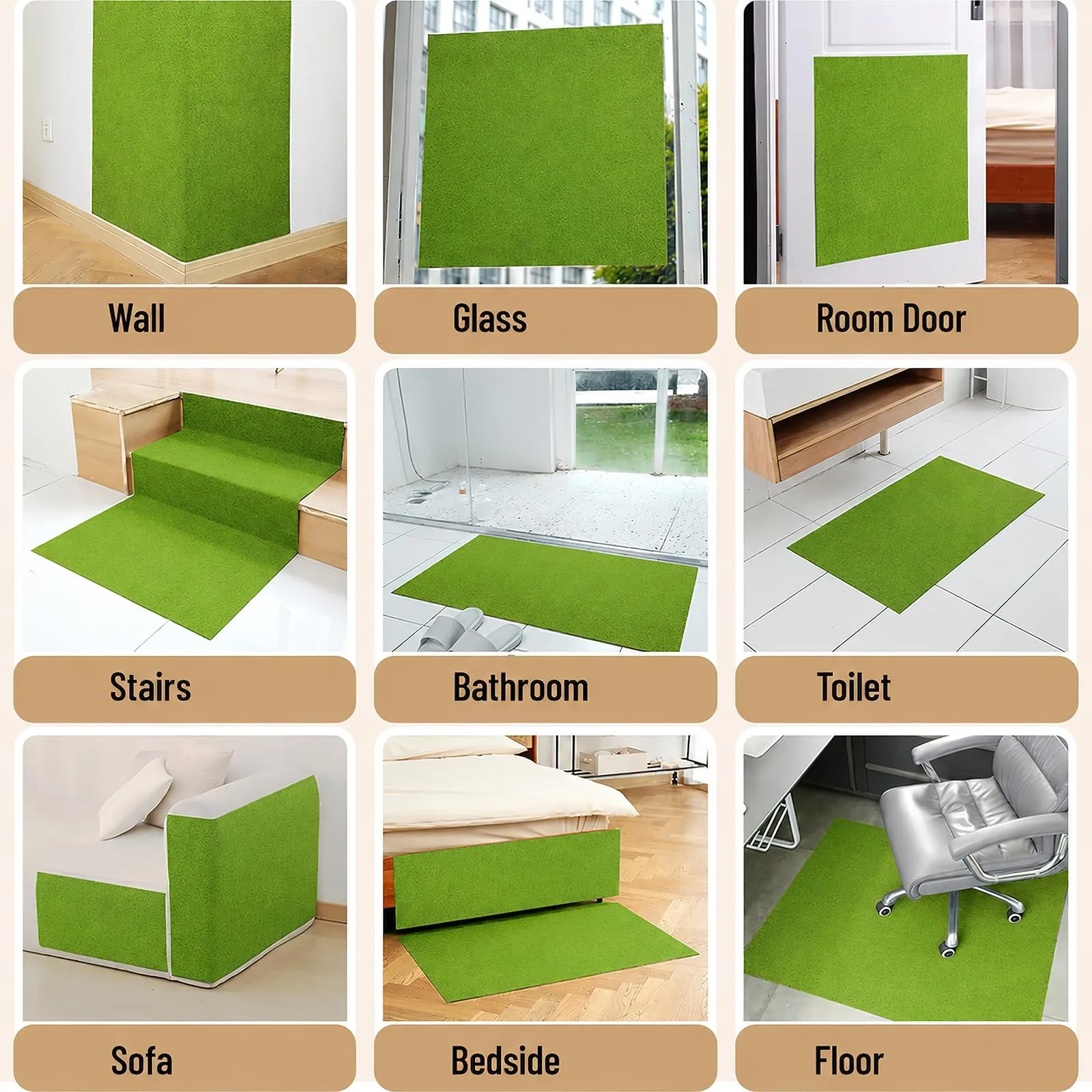 Tappetino Antigraffio Autoadesivo per Gatti, dellyy Ritagliabili Tappeto Tiragraffi per Gatti, DIY Tappetino Tiragraffi Autoadesivo per Gatti, Protegge Tappeti e Divani (Verde, 40×100cm) - immagine 7