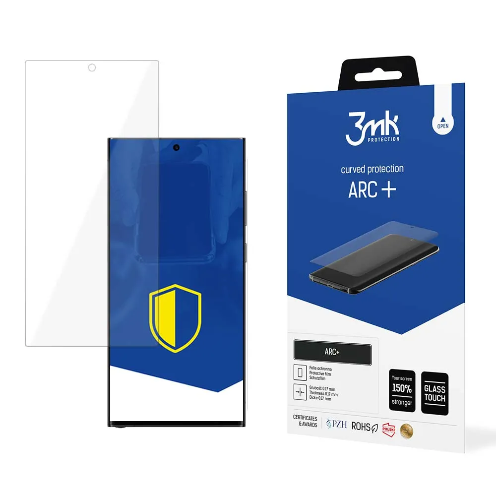 Pellicola protettiva Schermo 3MK ARC+ per Samsung Galaxy S23 Ultra S918, Plastica - immagine 1
