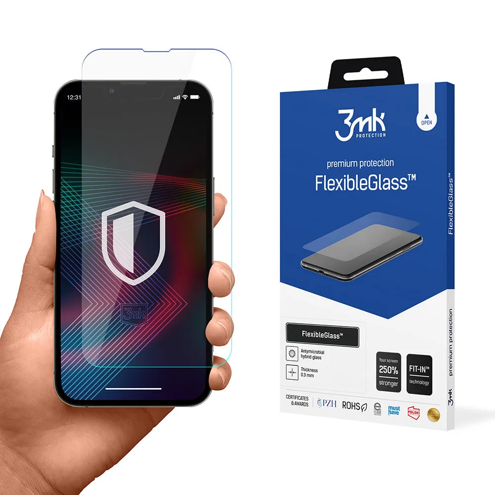 Pellicola protettiva per schermo 3MK FlexibleGlass per Apple iPhone 14 Pro / 14, Vetro Flessibile, Full Glue - immagine 1