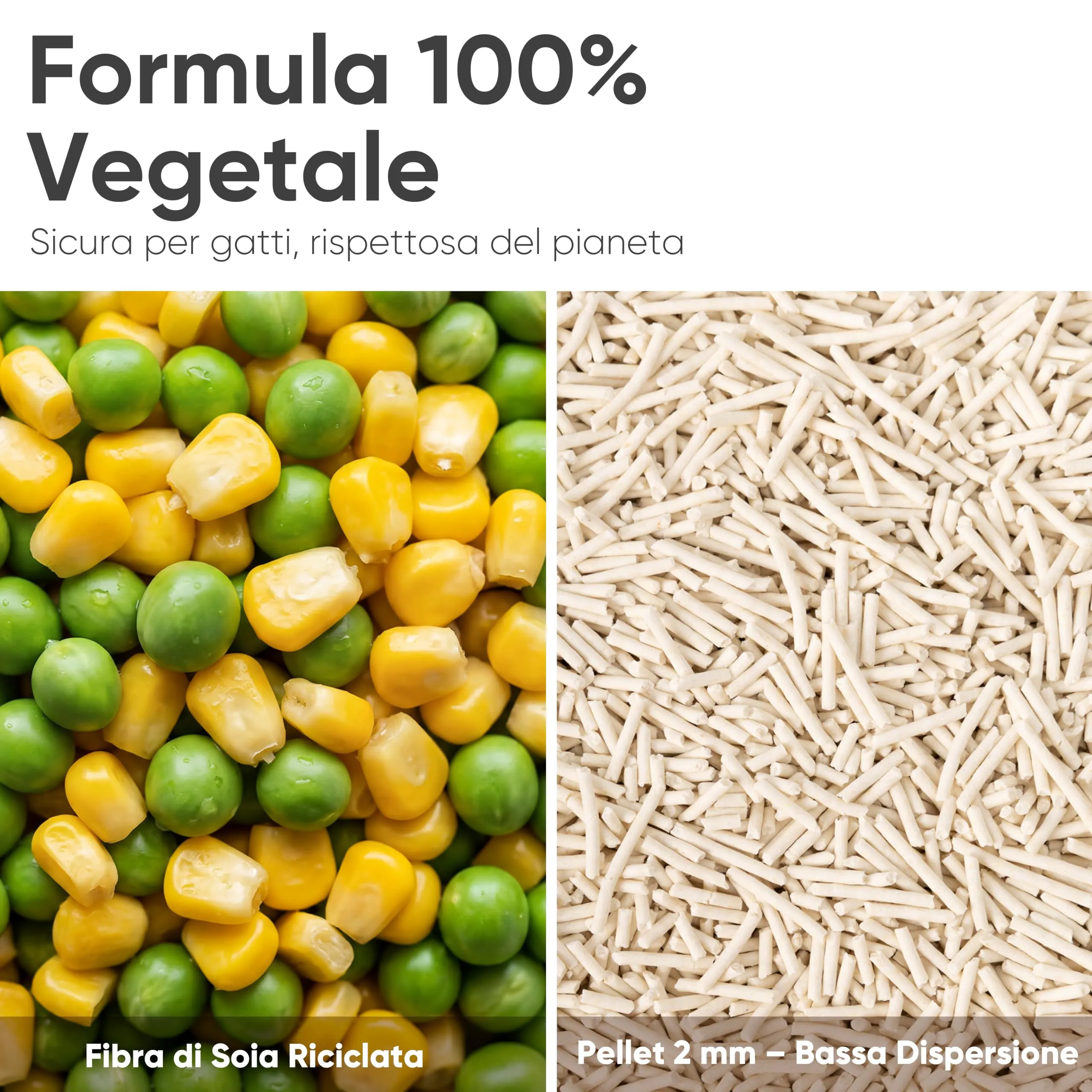 FUKUMARU Lettiera per Gatti al Tofu-12Lb, Senza Profumo, Agglomerante Istantaneo, Anti Odore, Zero Polvere, Pellet Vegetali Naturali e Smaltibili nel WC, Adatta a Gatti Sterilizzati e Sensibili. - immagine 2