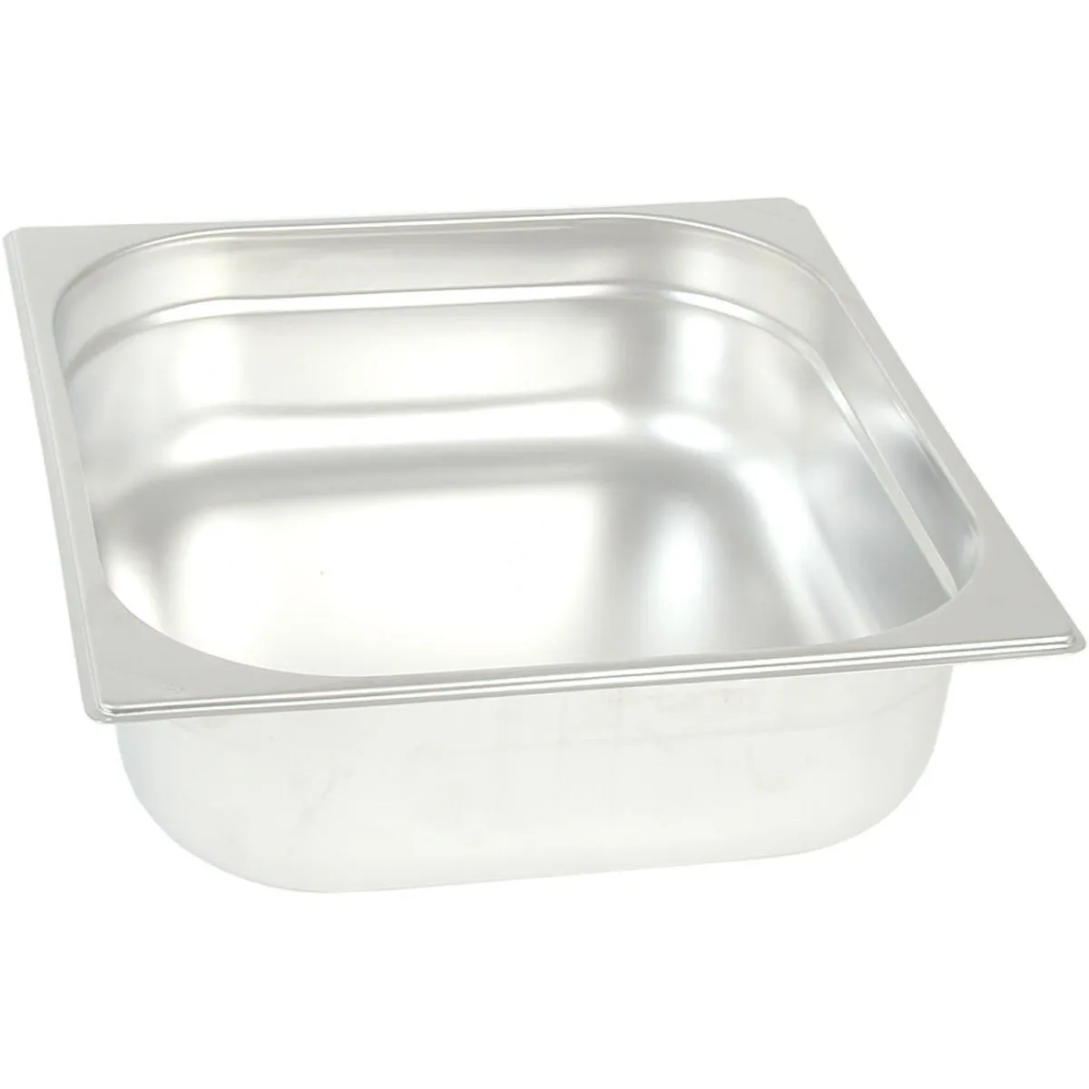 Stalgast Contenitori gastronorm in acciaio inox serie STANDARD; GN 2/3, 5.5 l, 35.4x32.5x6.5 cm (LxLxP); argento - immagine 1