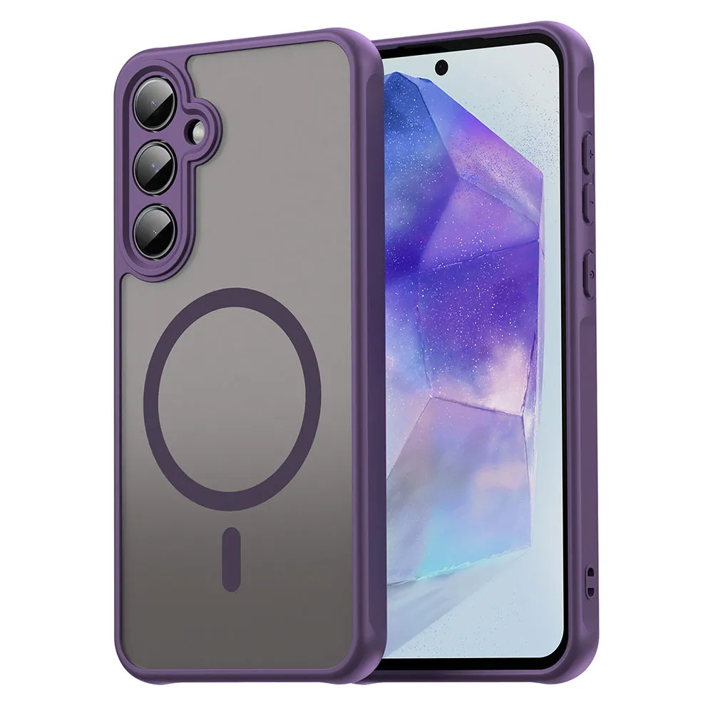 Custodia MagSafe per Samsung Galaxy A35 5G A356, Techsuit, HaloFrost II, Viola - immagine 1
