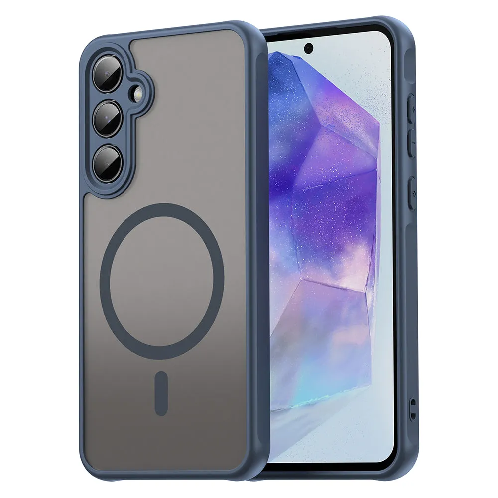 Custodia MagSafe per Samsung Galaxy A35 5G A356, Techsuit, HaloFrost II, Blu Navy - immagine 1