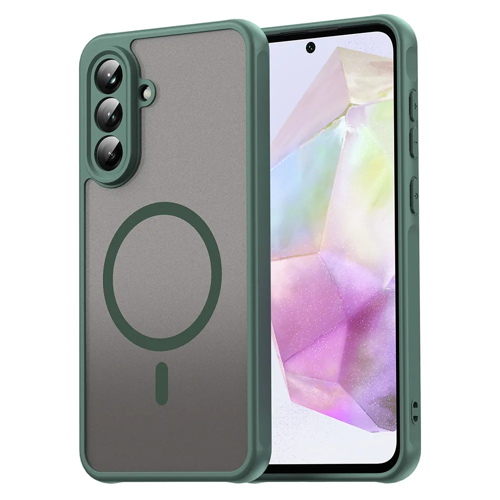 Custodia MagSafe per Samsung Galaxy A36 A366, Techsuit, HaloFrost II, Verde - immagine 1