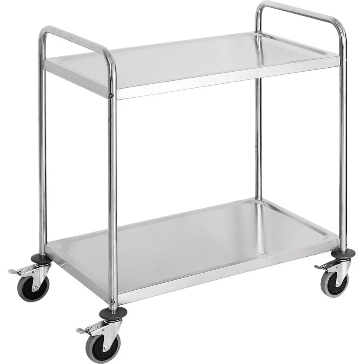 Stalgast Carrello di servizio in acciaio inox, con due ripiani; 84.5x52.5x94 cm (LxPxH); argento - immagine 1