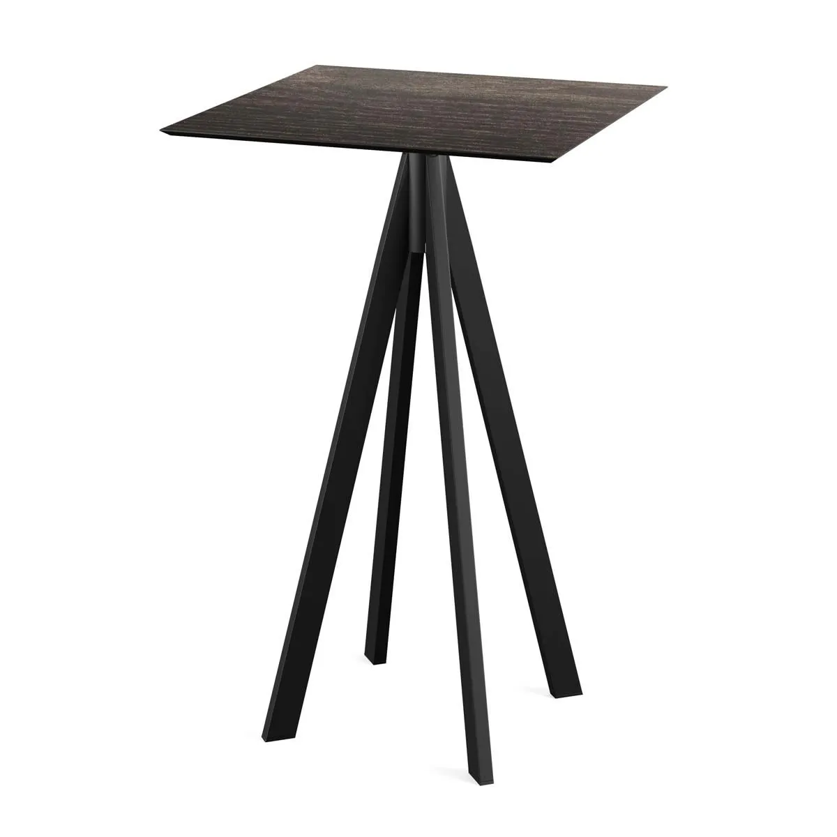 Feros Tavolo alto Infinity telaio + HPL quadrato; 70x70x109.2 cm (LxLxH); marrone scuro; quadrata - immagine 1