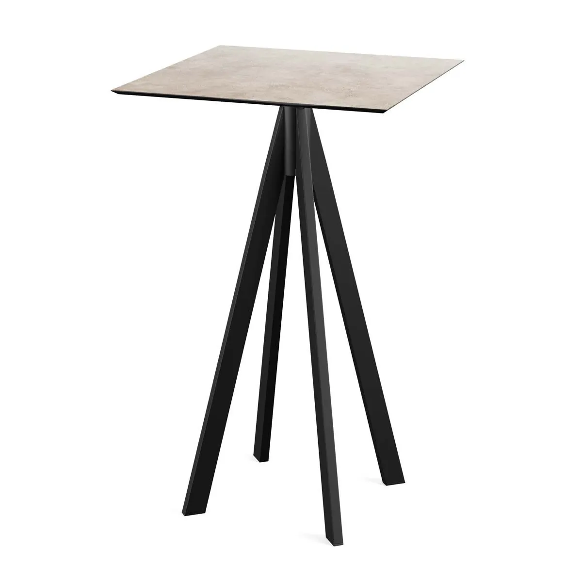 Feros Tavolo alto Infinity telaio + HPL quadrato; 70x70x109.2 cm (LxLxH); sabbia; quadrata - immagine 1
