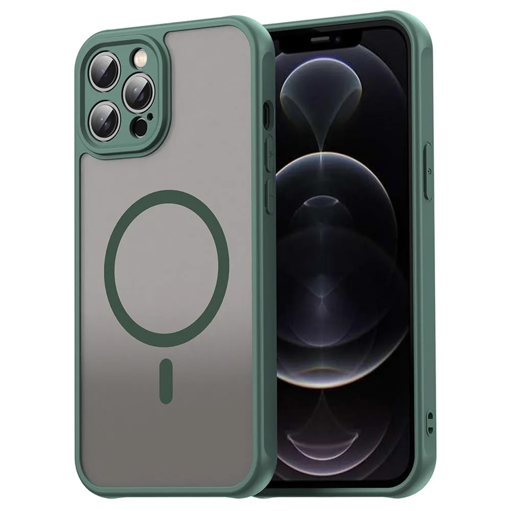 Custodia MagSafe per Apple iPhone 12 Pro, Techsuit, HaloFrost II, Verde - immagine 1