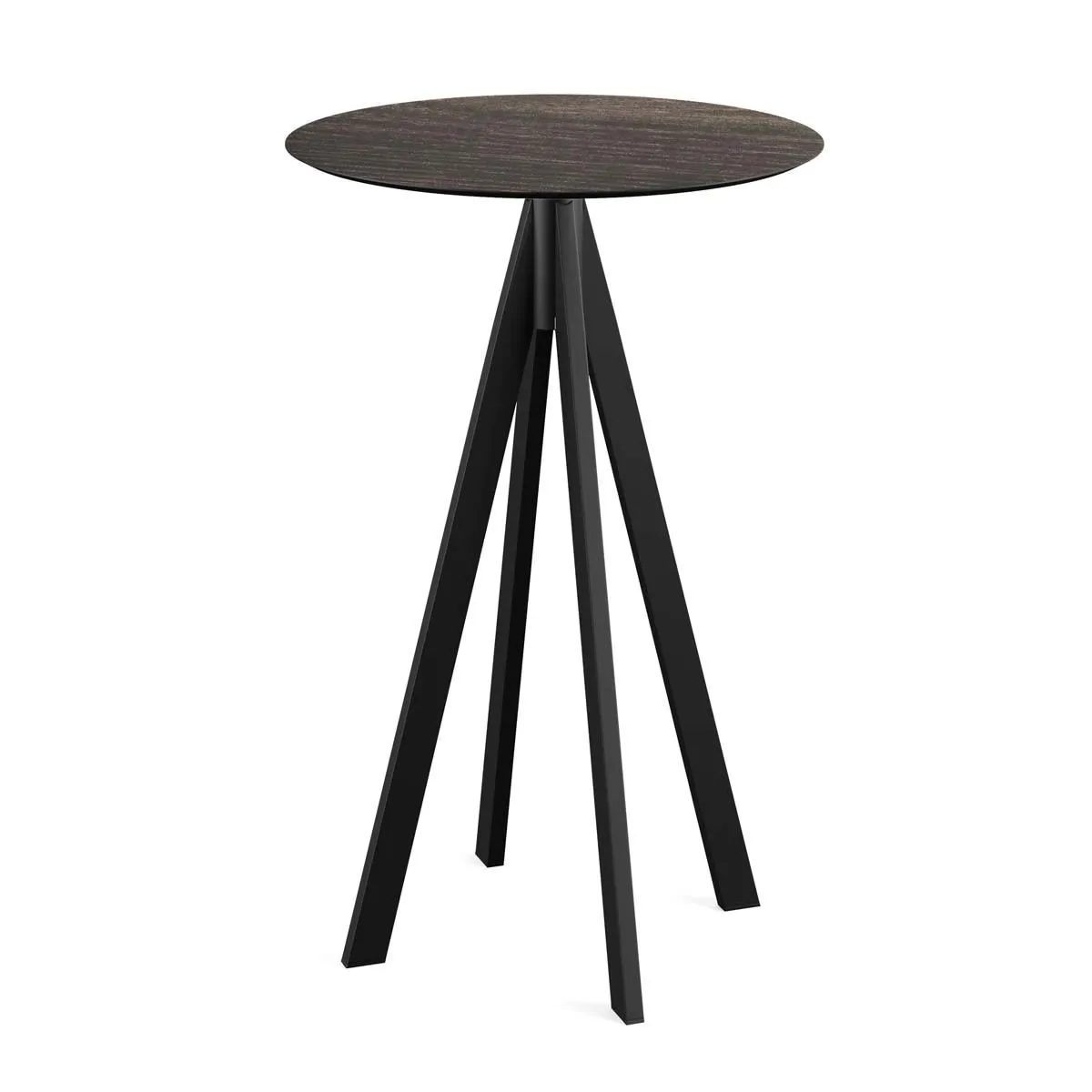 Feros Tavolo alto Infinity con telaio + HPL rotondo; 109.2x70 cm (HxØ); marrone scuro; rotonda - immagine 1