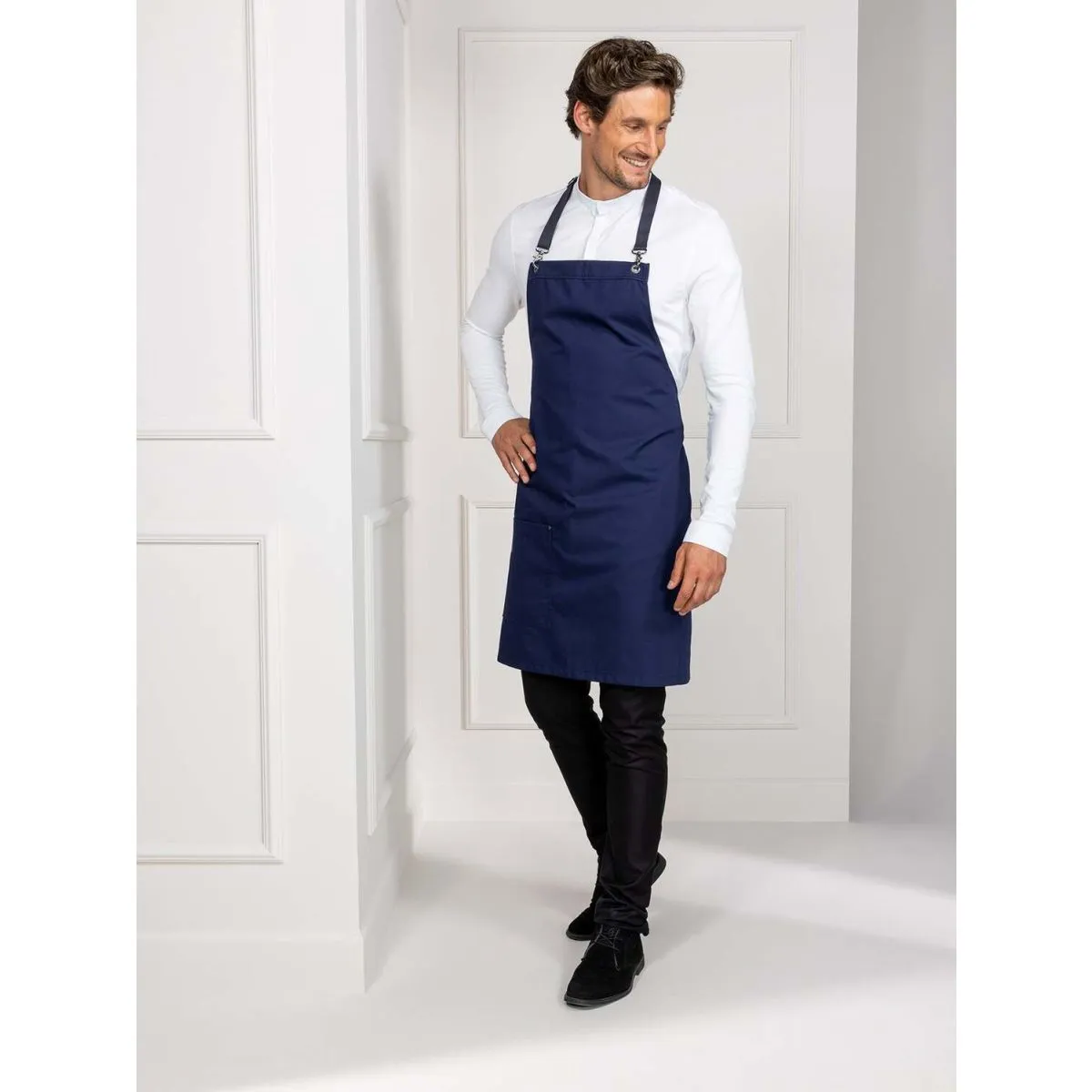 Le Nouveau Chef Grembiule Davos; 70x82 cm (LxL); blu - immagine 1