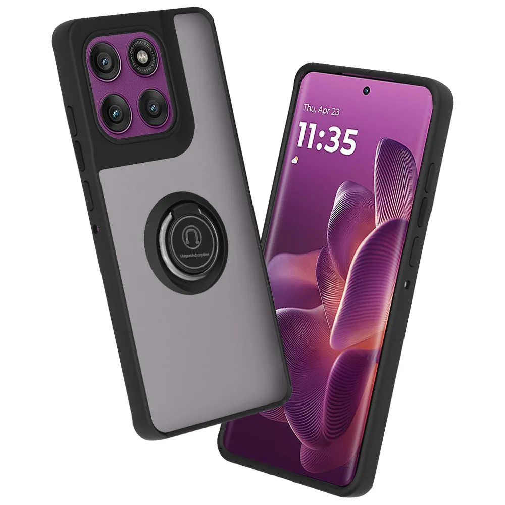 Custodia per Motorola Edge 60 Pro, Techsuit, Glinth, Nera - immagine 1