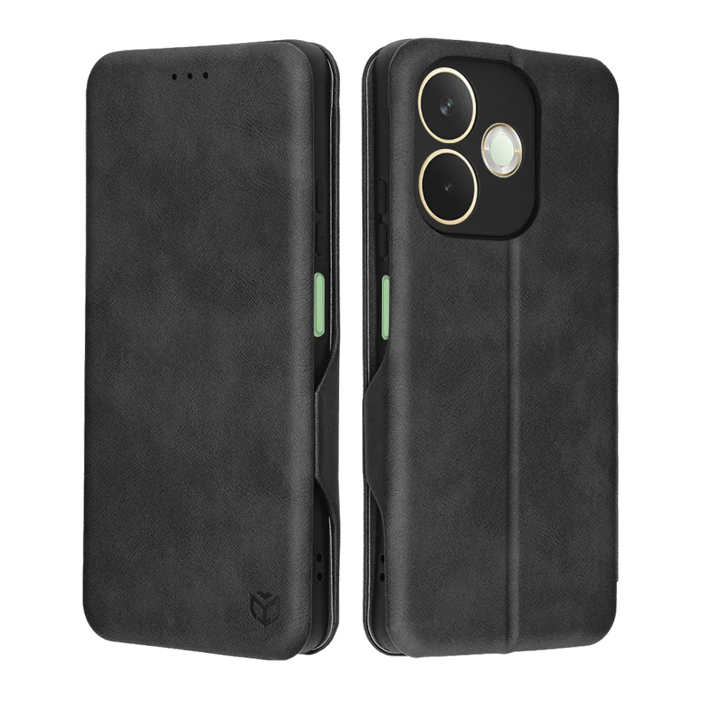 Custodia per Oppo A5 Pro 4G / A5 Pro, Techsuit, Safe Wallet Plus, Nera - immagine 1