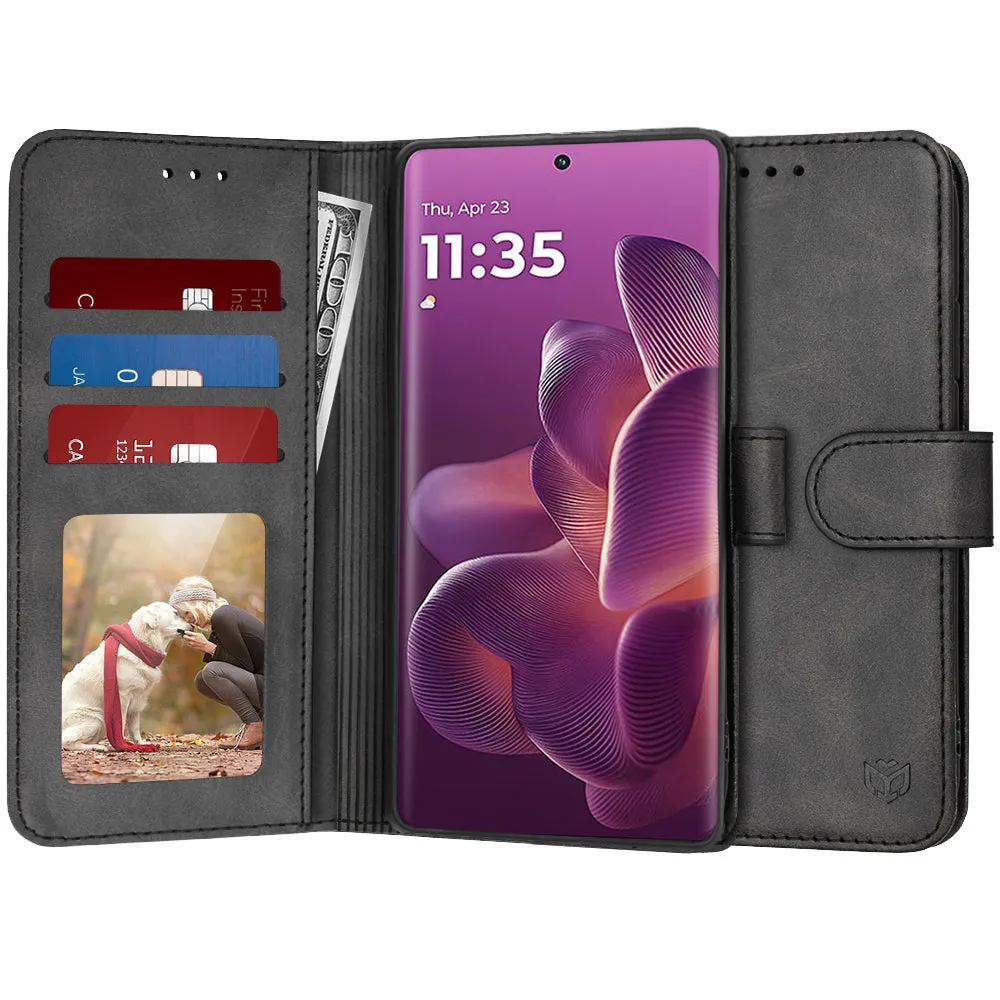 Custodia per Motorola Edge 60 Pro, Techsuit, Diary Book, Nera - immagine 1