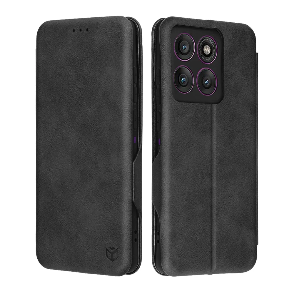 Custodia per Motorola Edge 60 Pro, Techsuit, Safe Wallet Plus, Nera - immagine 1