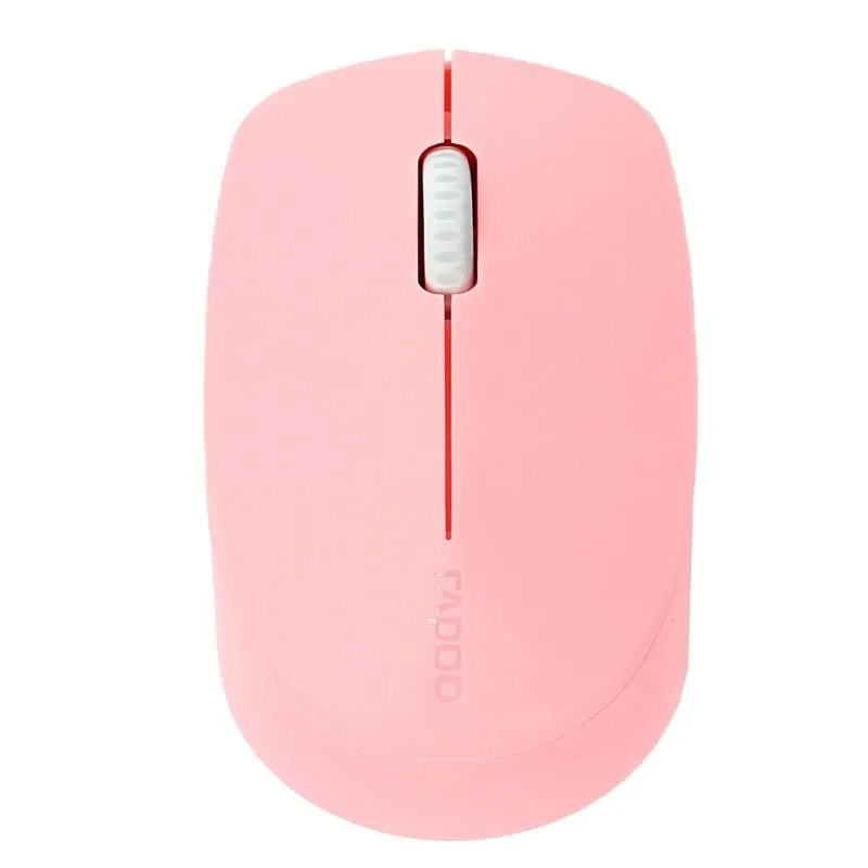 Mouse ottico wireless silenzioso multimodale Rapoo M100 1300 DPI rosa - immagine 1