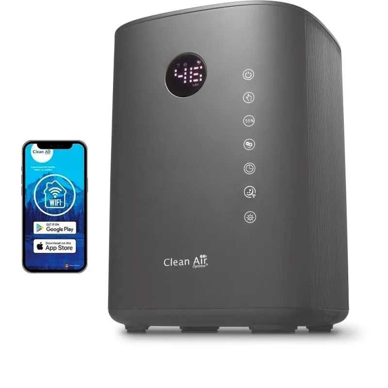 Clean Air Optima CA-605T Umidificatore intelligente con riempimento superiore Wifi Nero - immagine 1