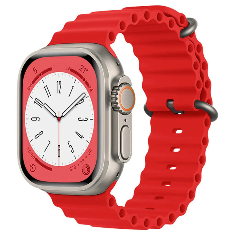 Cinturino Techsuit W038 per Apple Watch 49mm / 46mm / 45mm / 44mm / 42mm Series, Rosso - immagine 1