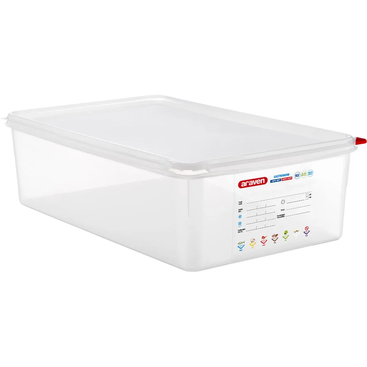 Araven ARAVEN Contenitore gastronorm con coperchio, polipropilene; GN 1/1, 21 l, 53x32.5x15 cm (LxLxP); trasparente - immagine 1