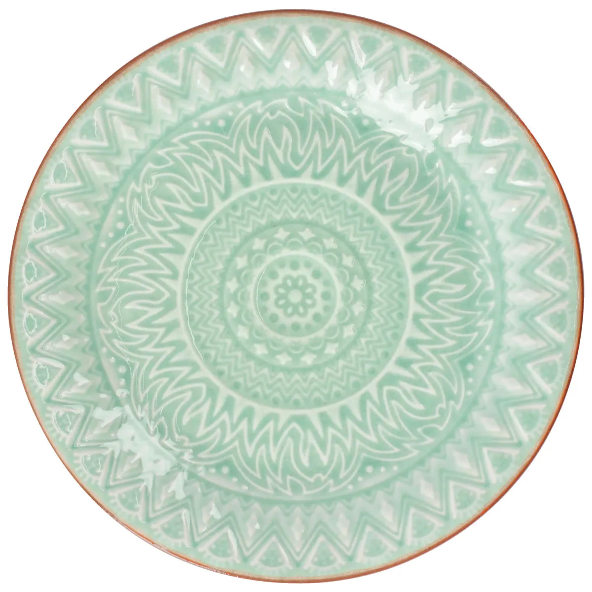 4x PULSIVA Piatto Indie piano; 21x2.5 cm (ØxH); menta; rotonda; 4 pz. / Pacco - immagine 1