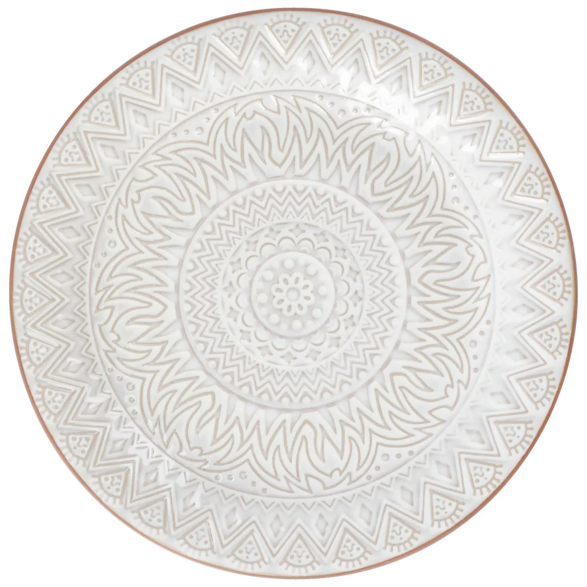 4x PULSIVA Piatto Indie piano; 21x2.5 cm (ØxH); bianco; rotonda; 4 pz. / Pacco - immagine 1