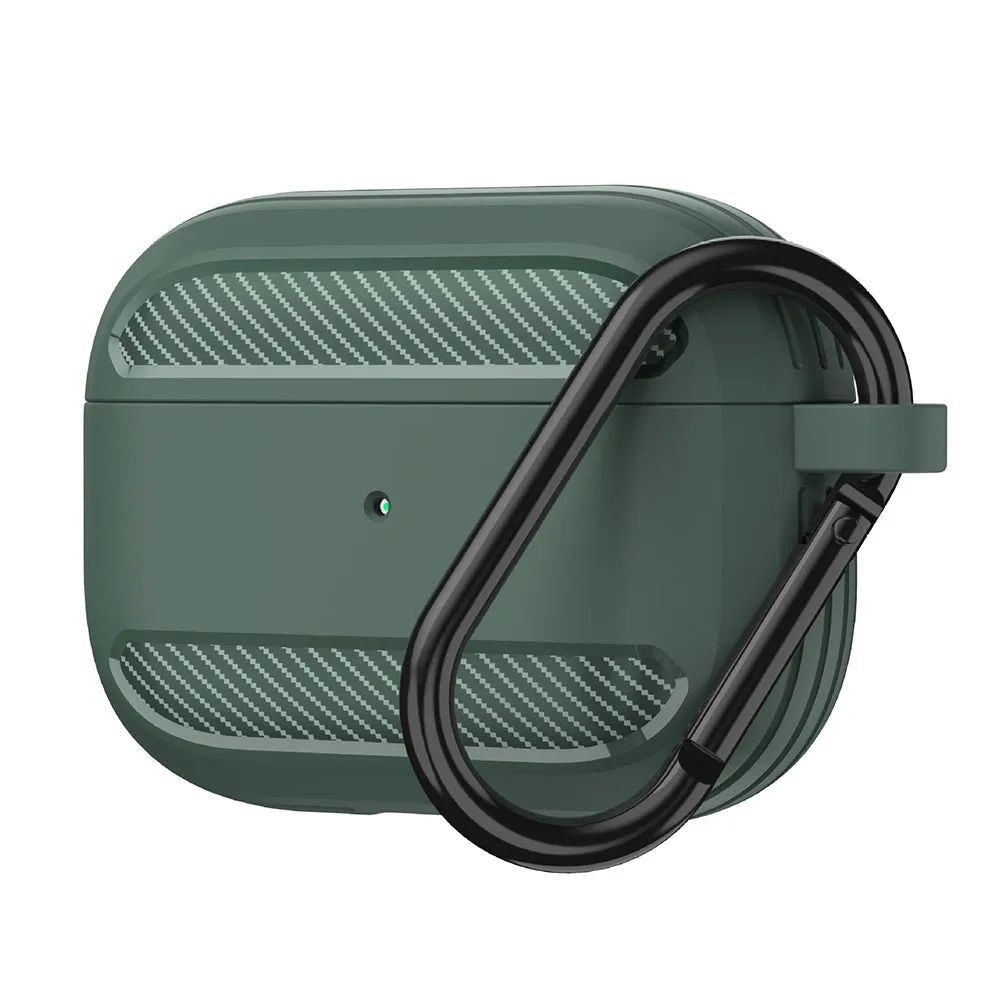 Custodia Techsuit Carbon per Apple AirPods 3, Verde - immagine 1