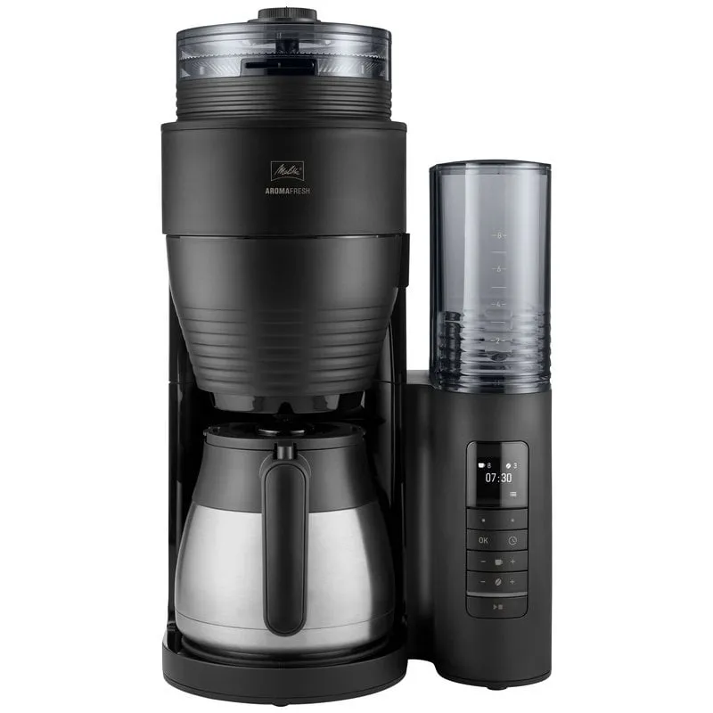 Melitta AromaFresh Therm Pro Macchina per caffè americano con macinacaffè 8 tazze Nero - immagine 1
