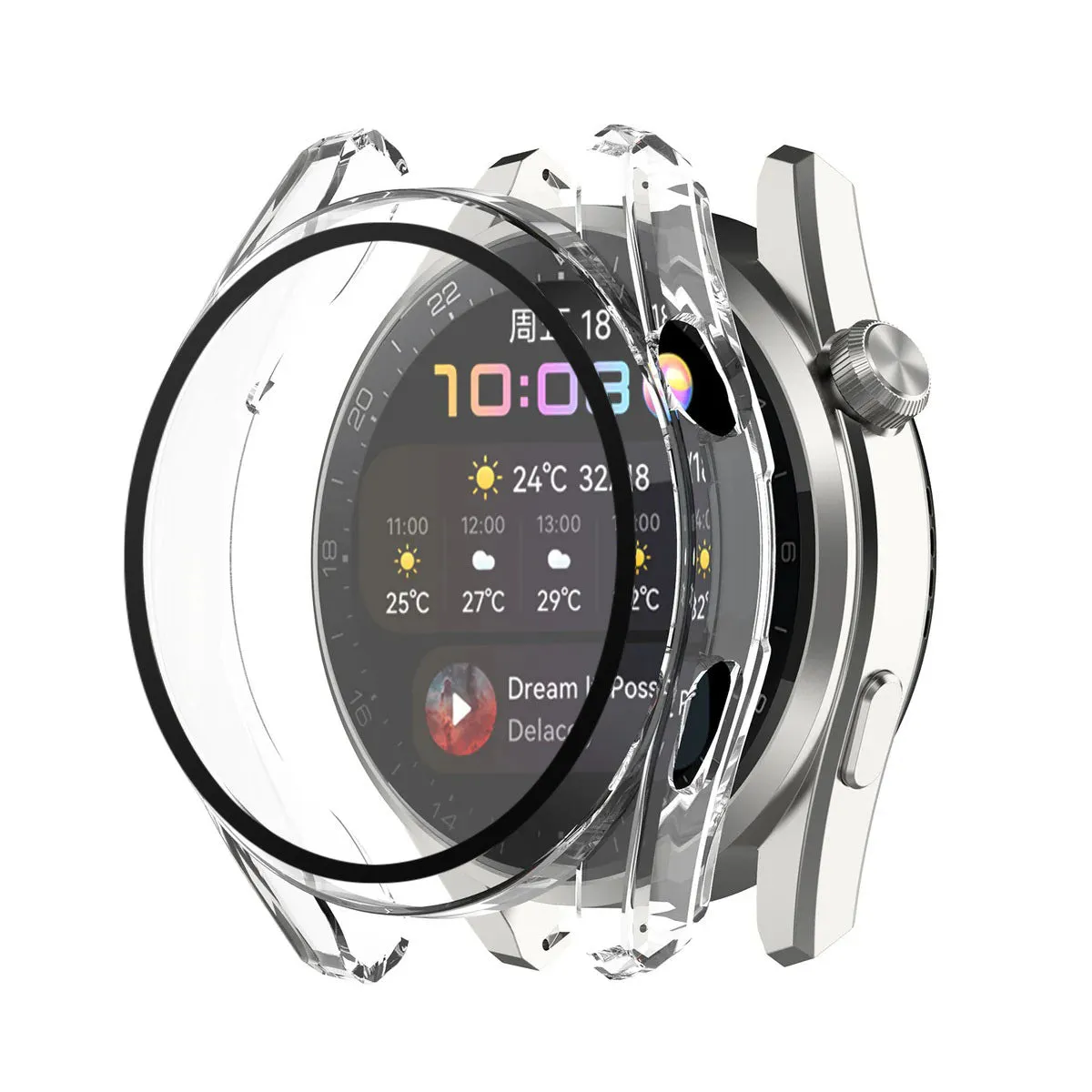 Custodia Techsuit Defense360 Pro per Huawei Watch 3, Trasparente - immagine 1