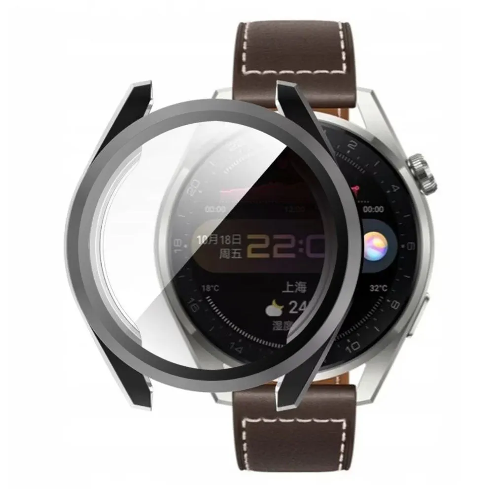 Custodia Techsuit Defense360 Pro per Huawei Watch 3 Pro, Nera - immagine 1