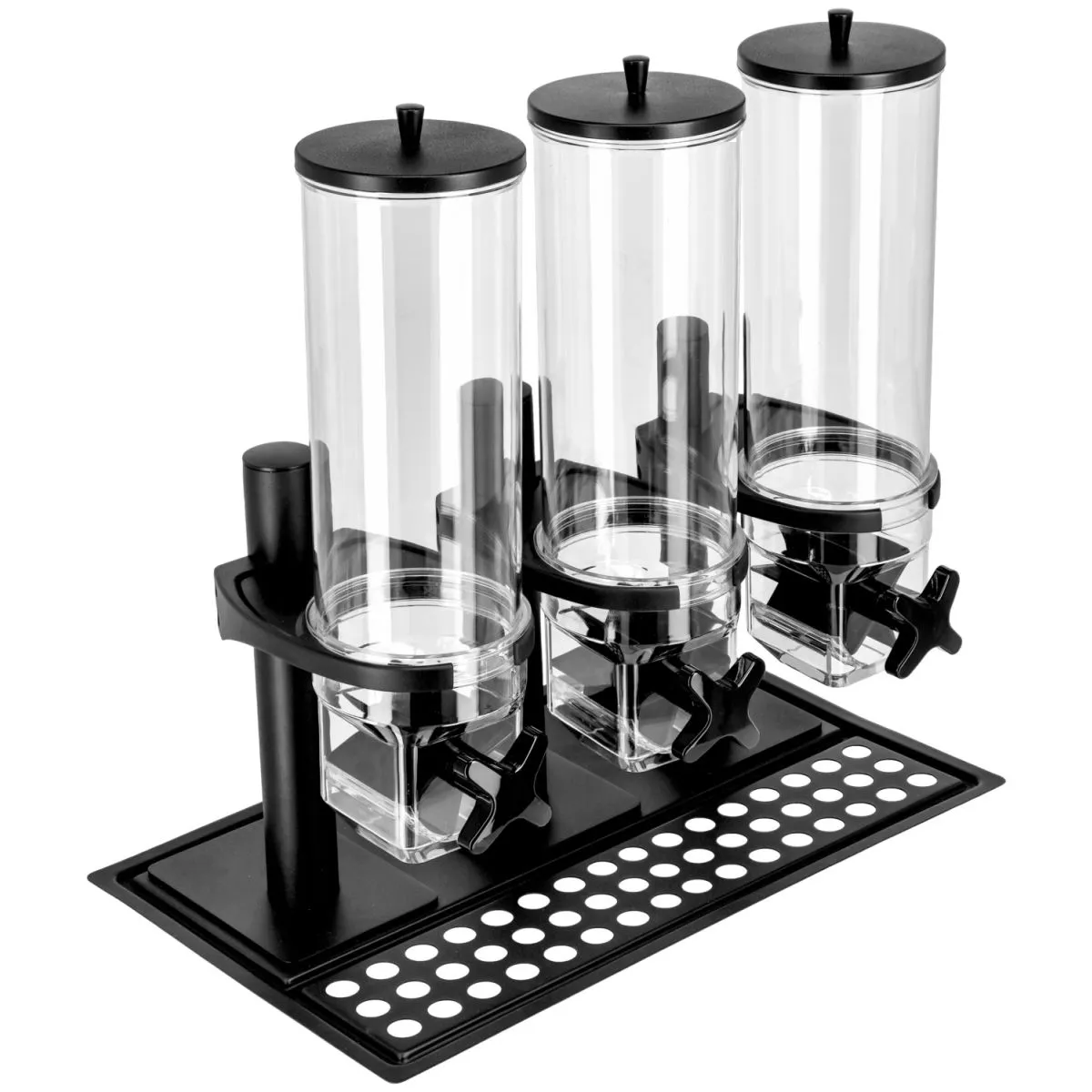 VEGA Dispenser cereali Hamshire triplo, GN 1/1, 3x 4l; 12 l, 53x32.5x56.2 cm (LxLxH); nero - immagine 1
