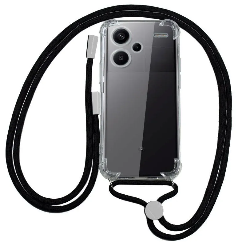 Custodia in cordoncino nero per Xiaomi Redmi Note 13 Pro Plus 5G - immagine 1
