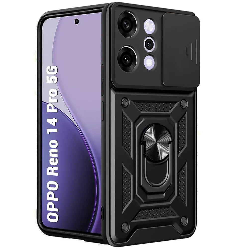 Custodia per Oppo Reno14 Pro, Techsuit, CamShield, Nera - immagine 1