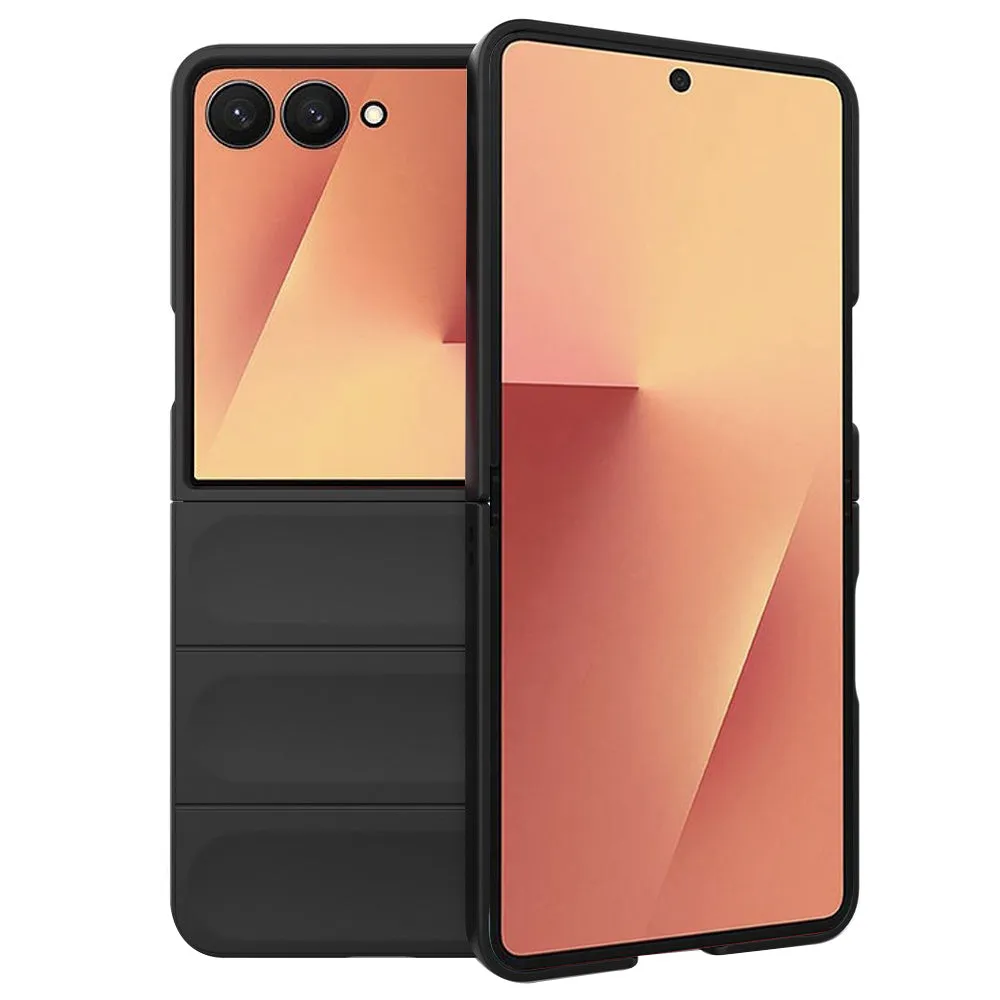 Custodia per Samsung Galaxy Z Flip7 F766, Techsuit, Magic Shield, Nera - immagine 1