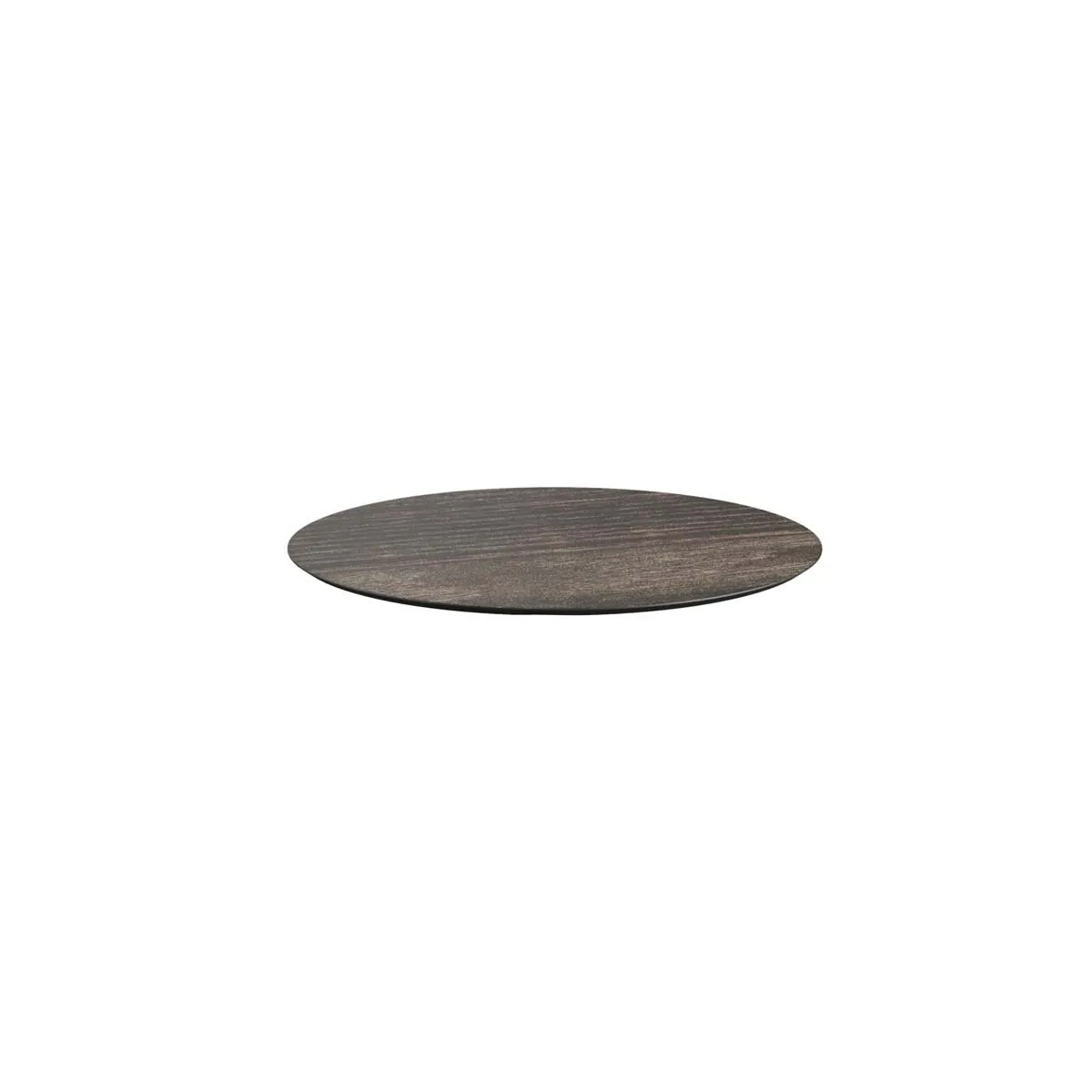 Feros Piano tavolo rotondo in HPL; 70x70x1.2 cm (LxLxH); marrone scuro; rotonda - immagine 1