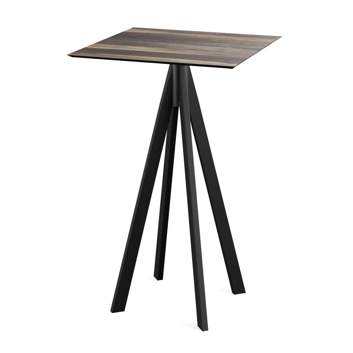 Feros Tavolo alto Infinity telaio + HPL quadrato; 70x70x109.2 cm (LxLxH); marrone chiaro; quadrata - immagine 1