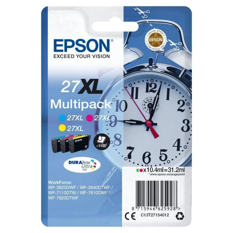 Multipack Cartucce a Colori Epson WorkForce WF-3000 e WF-7000 Alta Capacità n°27XL - immagine 1