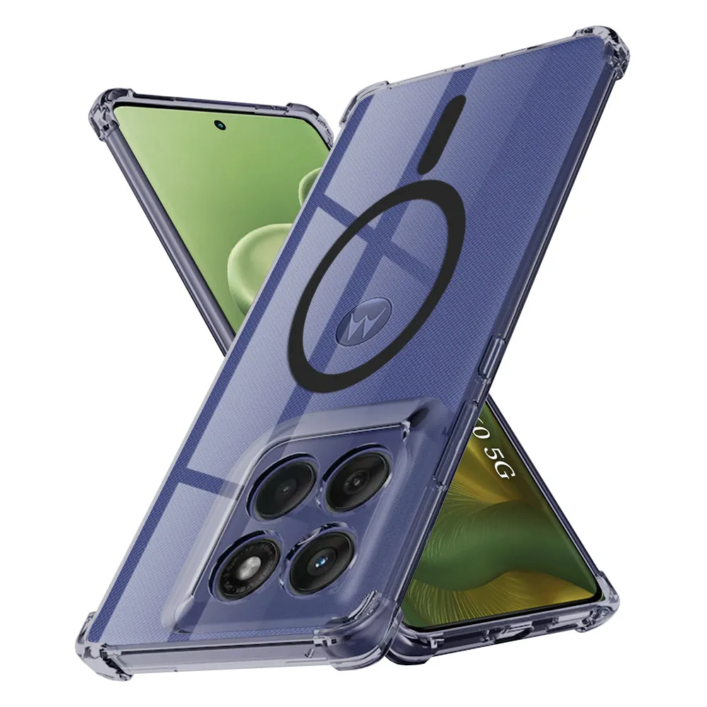 Custodia MagSafe per Motorola Edge 60 Fusion / Edge 60, Techsuit, Shockproof Clear, Fumè - immagine 1