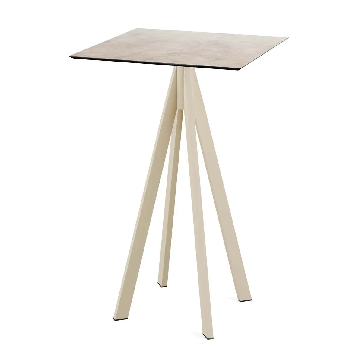 Feros Tavolo alto Infinity con struttura color sabbia + piano quadrato in HPL; 70x70x109.2 cm (LxLxH); sabbia; quadrata - immagine 1