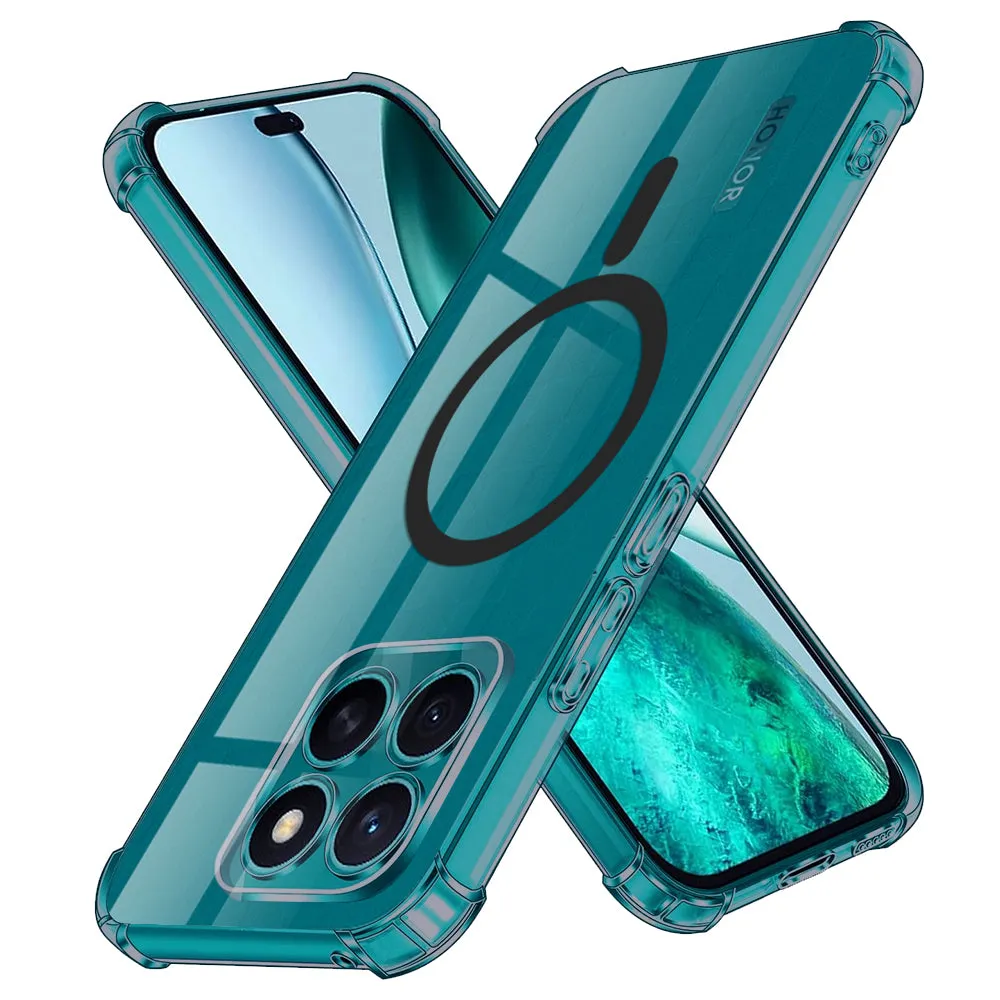 Custodia MagSafe per Honor X8c, Techsuit, Shockproof Clear, Fumè - immagine 1