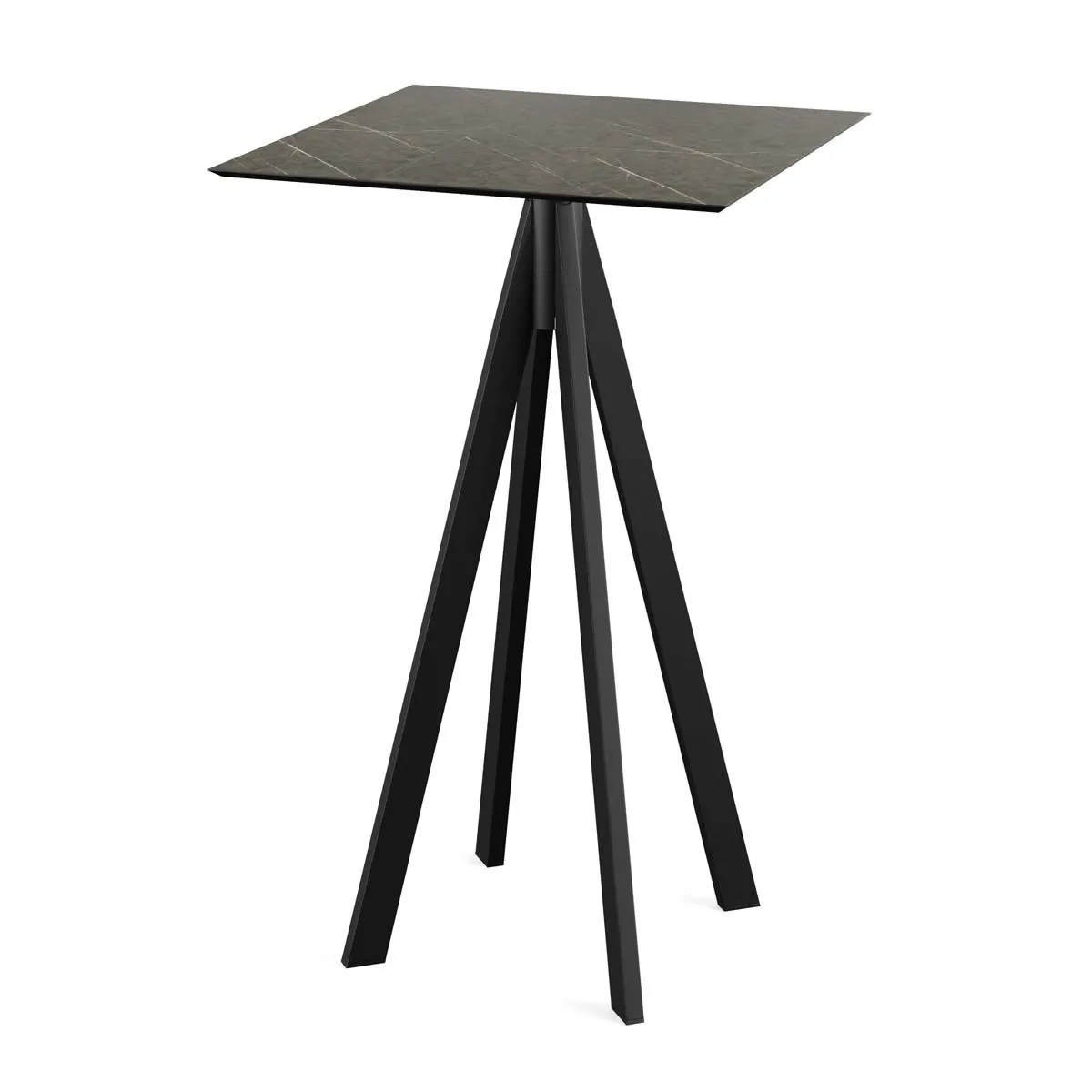 Feros Tavolo alto Infinity telaio + HPL quadrato; 70x70x109.2 cm (LxLxH); marrone; quadrata - immagine 1