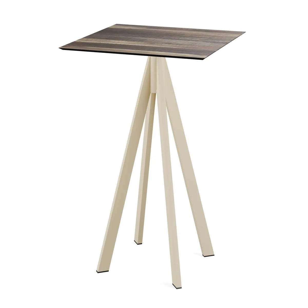 Feros Tavolo alto Infinity con struttura color sabbia + piano quadrato in HPL; 70x70x109.2 cm (LxLxH); marrone chiaro; quadrata - immagine 1