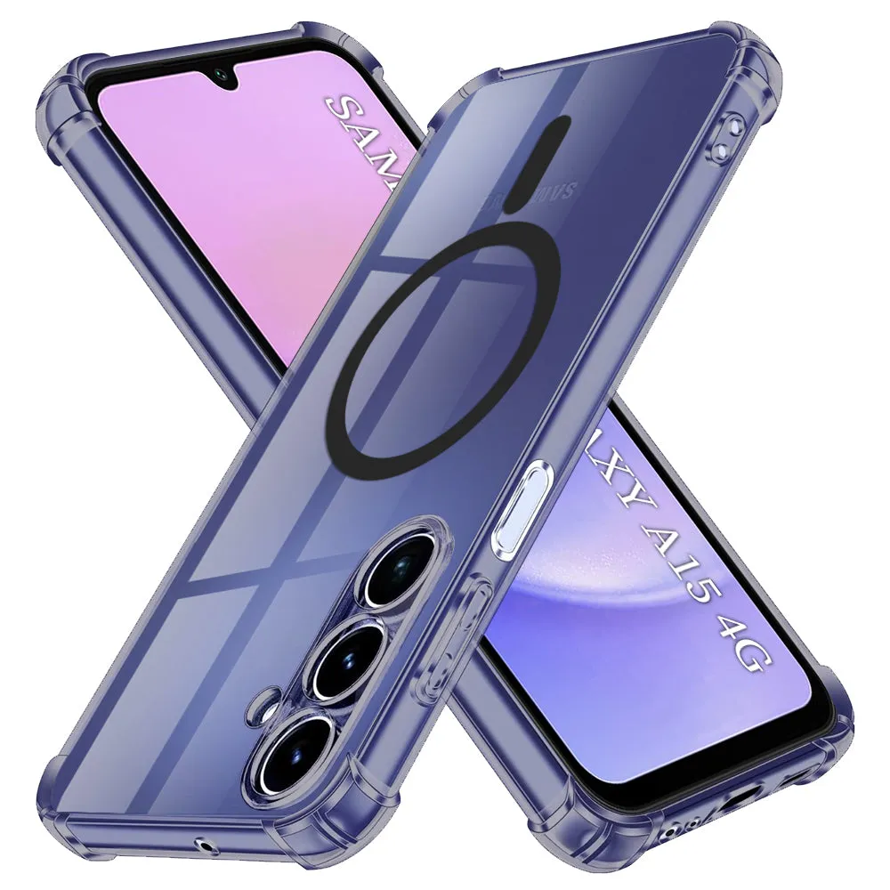 Custodia MagSafe per Samsung Galaxy A15 5G A156 / A15 A155, Techsuit, Shockproof Clear, Fumè - immagine 1