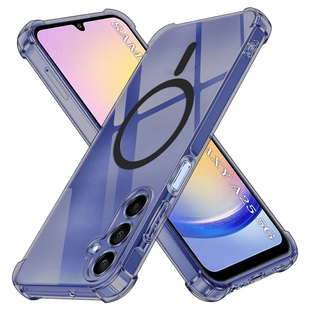 Custodia MagSafe per Samsung Galaxy A25 A256, Techsuit, Shockproof Clear, Fumè - immagine 1