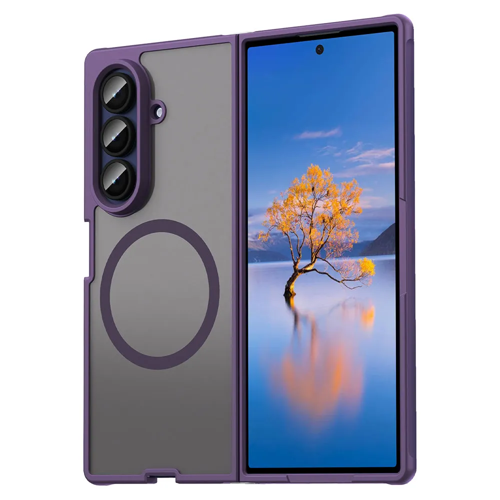 Custodia MagSafe per Samsung Galaxy Z Fold7 F966, Techsuit, HaloFrost II, Viola - immagine 1